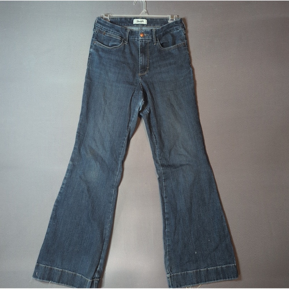 Wrangler Retro Bespoke Trouser Womens Flared Jeans Blue 29x32 130273